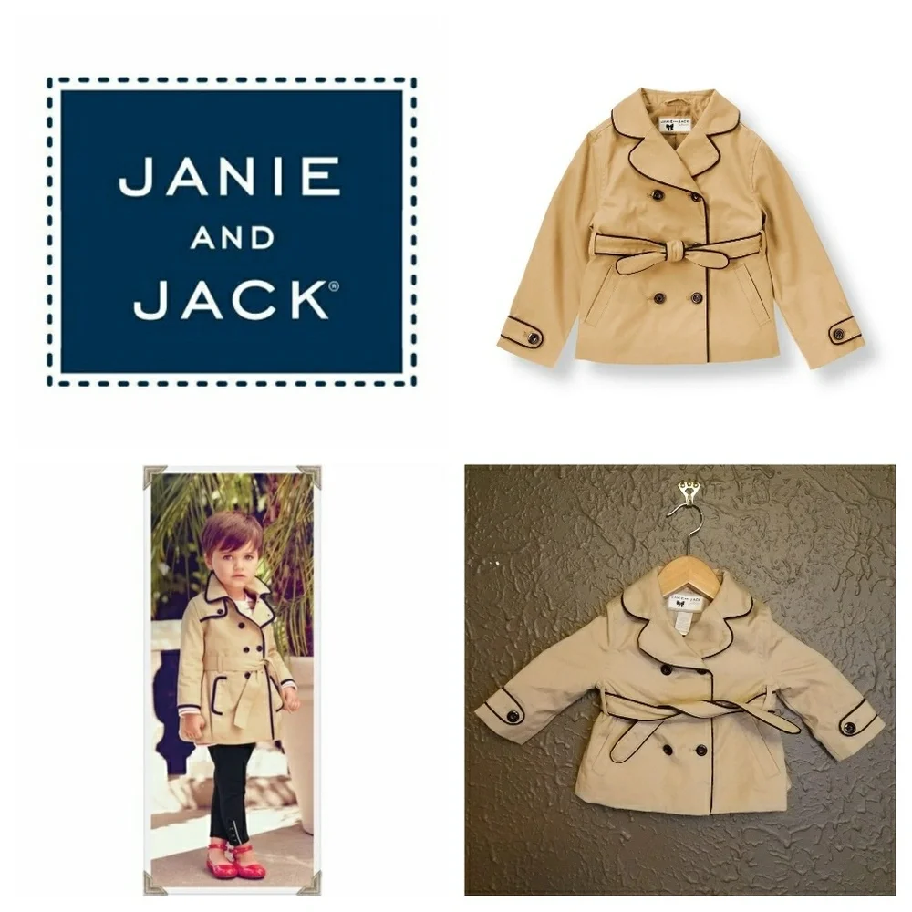 NWOT | Janie and Jack | 6-12 M | Khaki Trench Coar